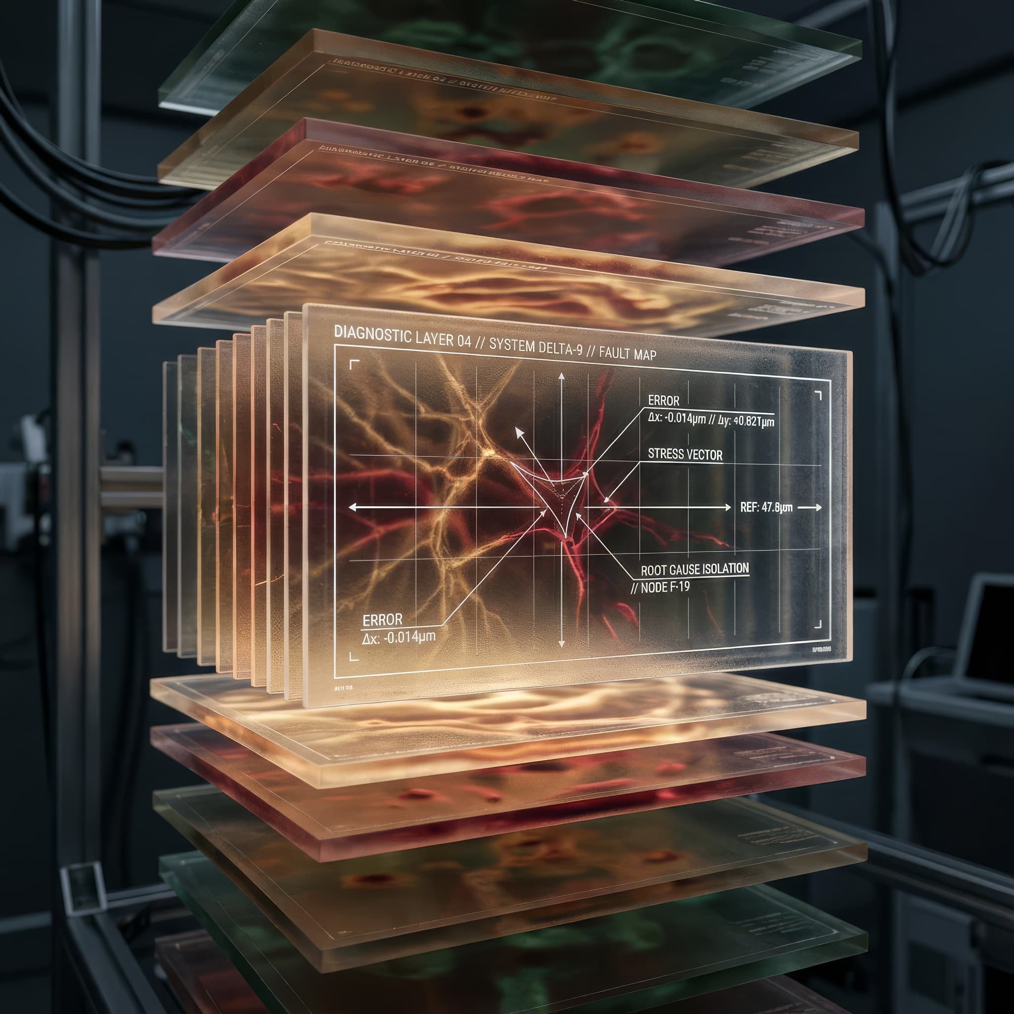 aion Research — scientist writing AI model equations on glass whiteboard with datacenter infrastructure
